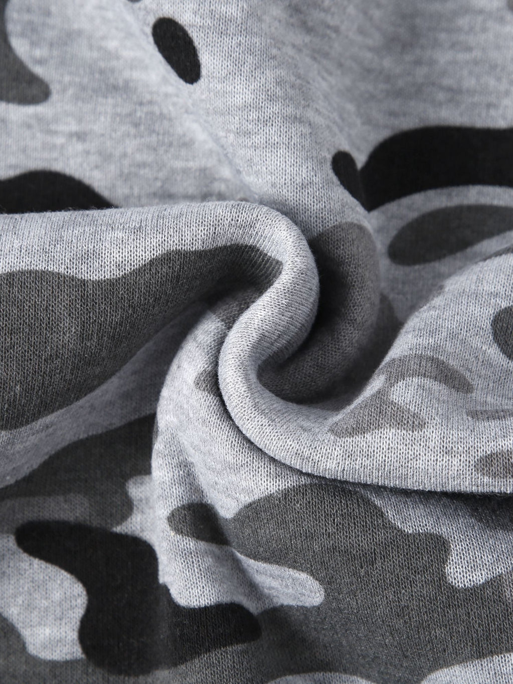 Men's Camouflage Loose Pullover Hooded Fleece Sweatshirt for Autumn And Winter, Hooded, Fleece