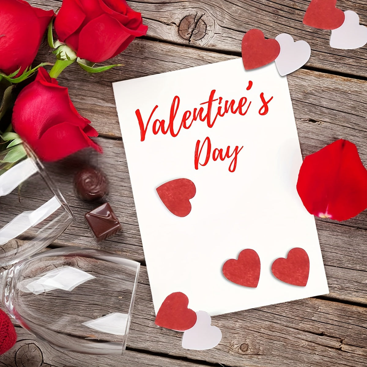 6000pcs Romantic Red and White Heart-Shaped Confetti - Valentine'S Day Party Decorations, Engagement & Wedding Celebration Supplies, Princess Theme Paper Petals for Romantic Gestures and Creative Gifts