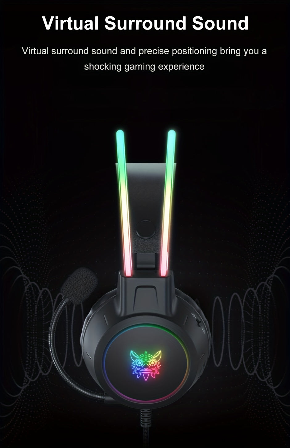 🎧 ONIKUMA Audífonos Gamer con Micrófono Antirruido Sonido Estéreo Inmersivo | Plug & Play para PC, Laptop y Streaming