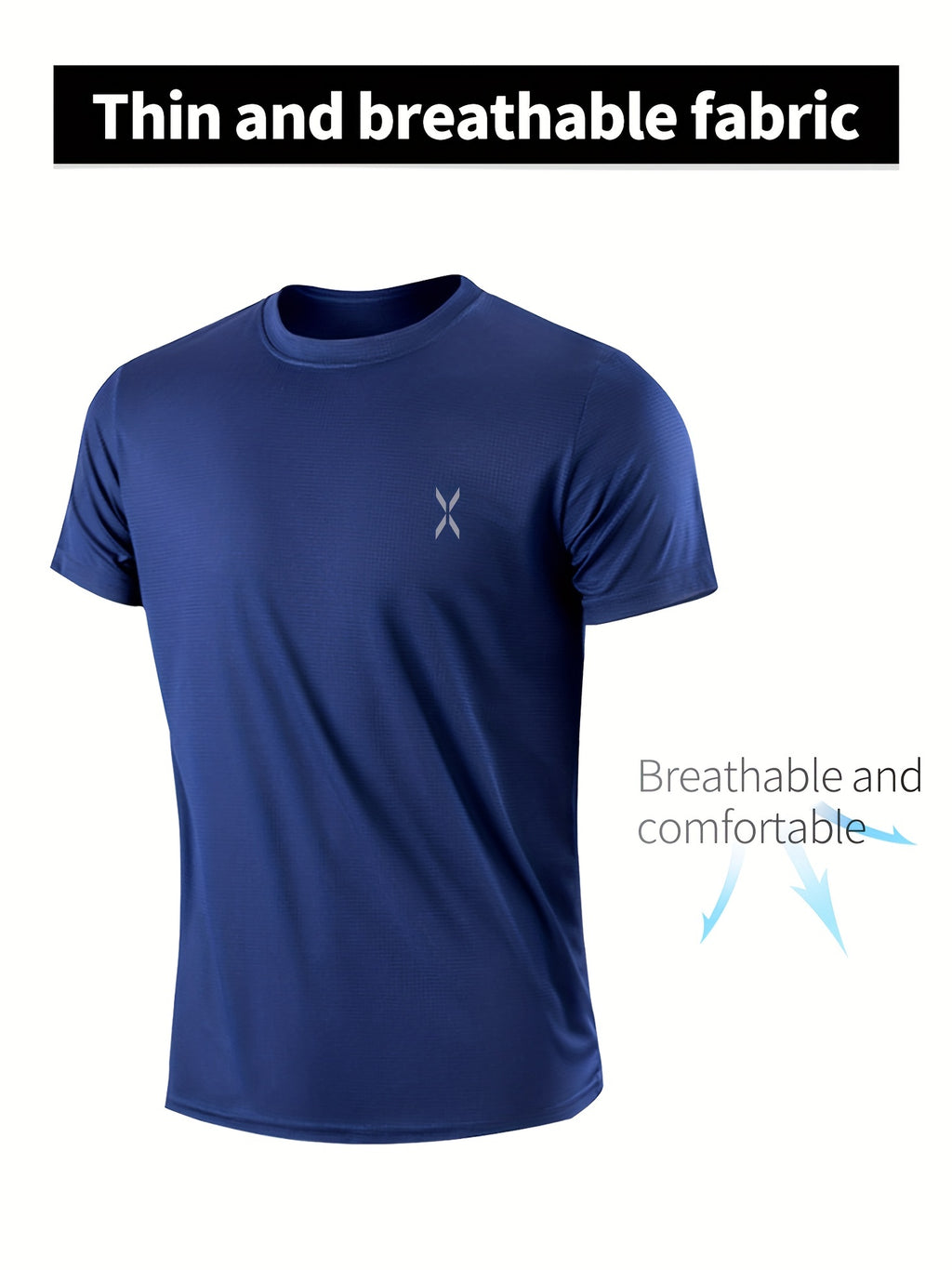 Quick-drying Men's Sports Shirt - Lightweight And Breathable T-shirt For Outdoor Activities, Gym, And Running