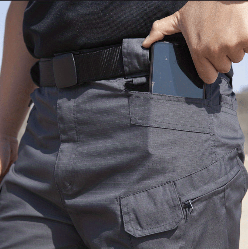 Men's Multi-Pocket Tactical Shorts Multi-Purpose Cargo Shorts Outdoor Waterproof Hiking Track Shorts ( Larger Size Recommended)