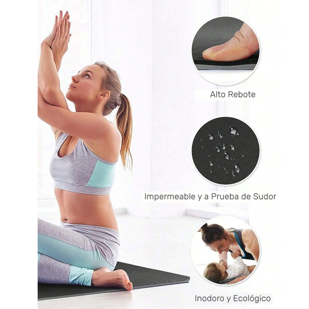 🧘‍♀️ Tapete de Yoga Antideslizante Eco-Friendly Extra Grueso, Ultra Acolchado y de Alto Agarre | Yoga, Pilates y Entrenamiento