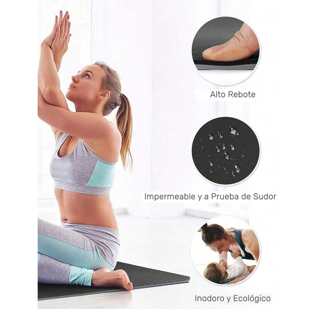 🧘‍♀️ Tapete de Yoga Antideslizante Eco-Friendly Extra Grueso, Ultra Acolchado y de Alto Agarre | Yoga, Pilates y Entrenamiento