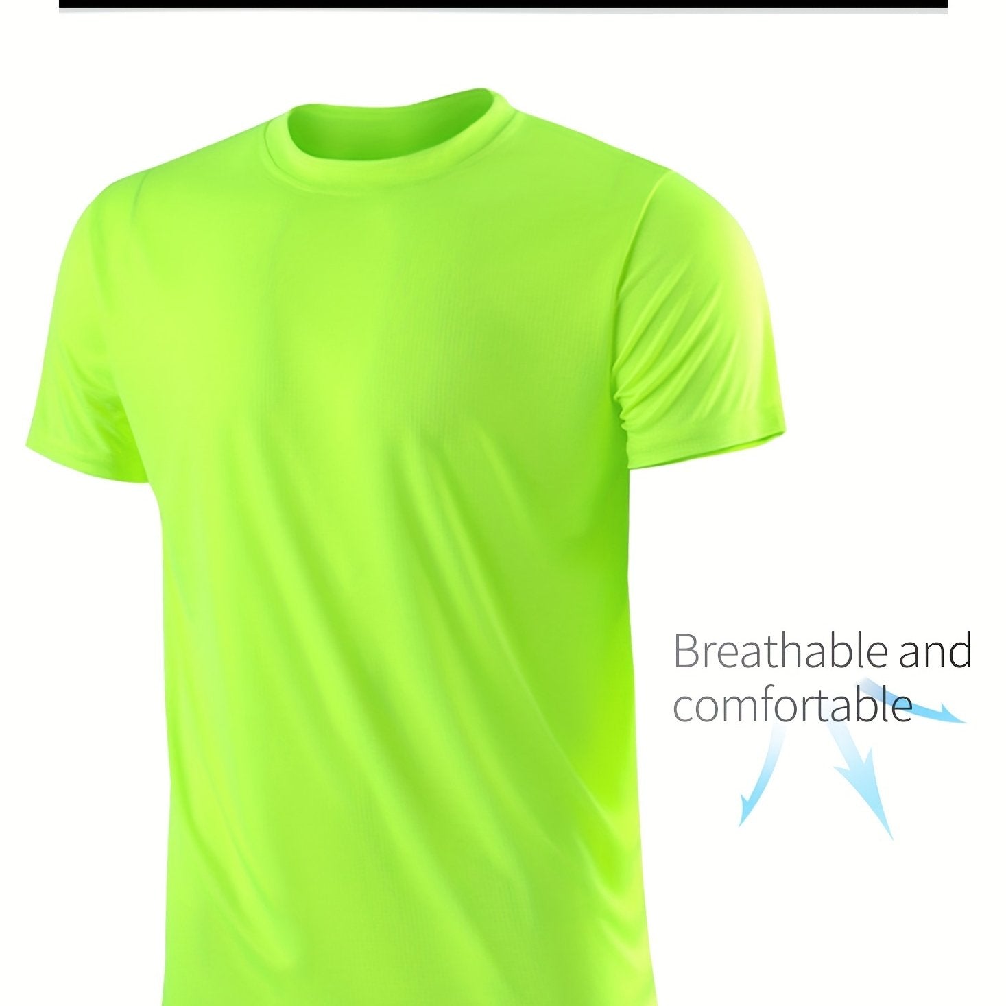 Quick-drying Men's Sports Shirt - Lightweight And Breathable T-shirt For Outdoor Activities, Gym, And Running