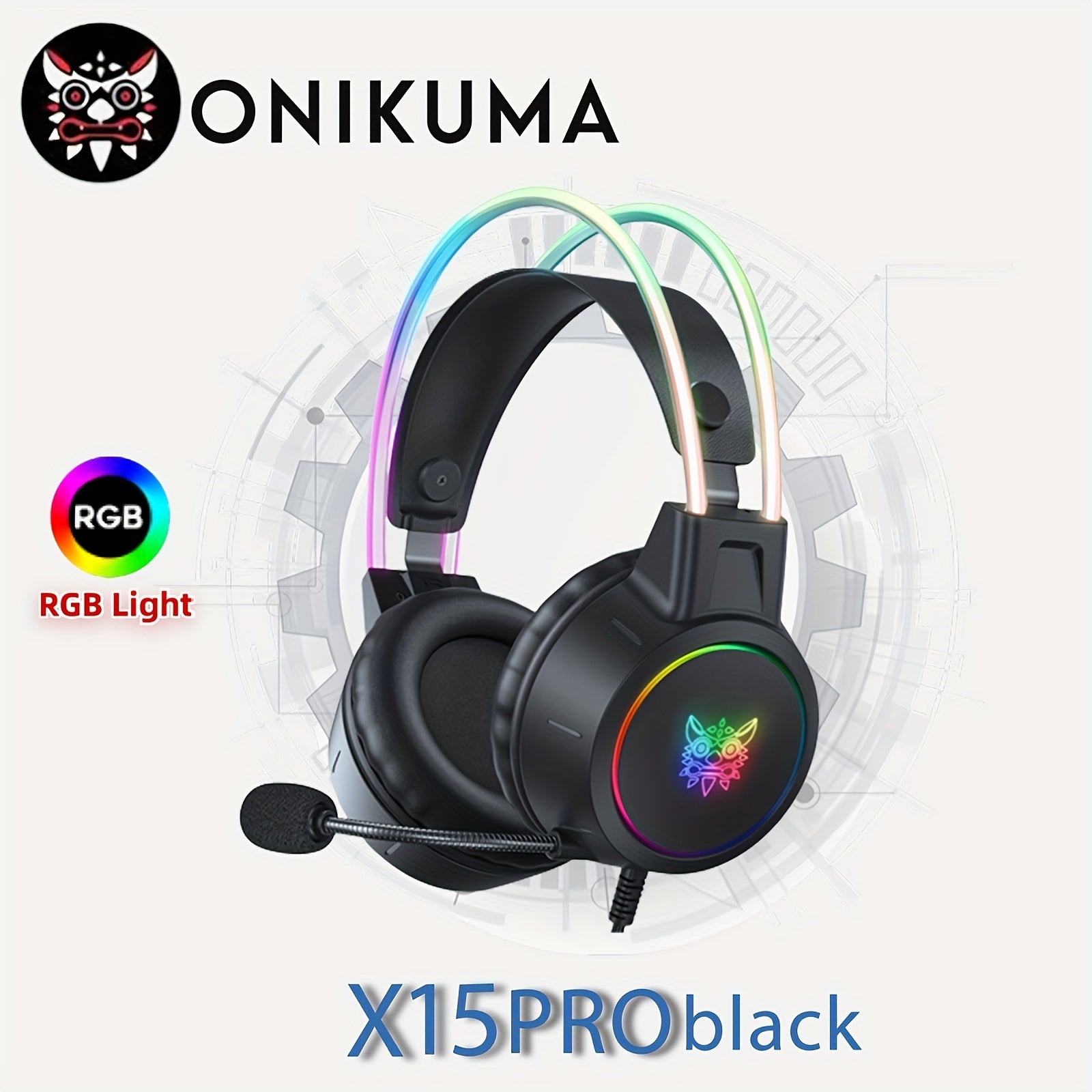 🎧 ONIKUMA Audífonos Gamer con Micrófono Antirruido Sonido Estéreo Inmersivo | Plug & Play para PC, Laptop y Streaming