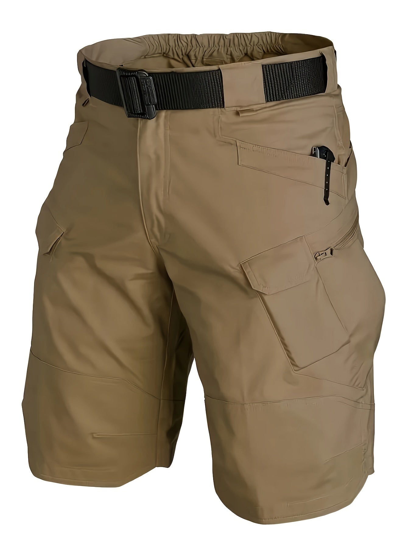 Men's Multi-Pocket Tactical Shorts Multi-Purpose Cargo Shorts Outdoor Waterproof Hiking Track Shorts ( Larger Size Recommended)