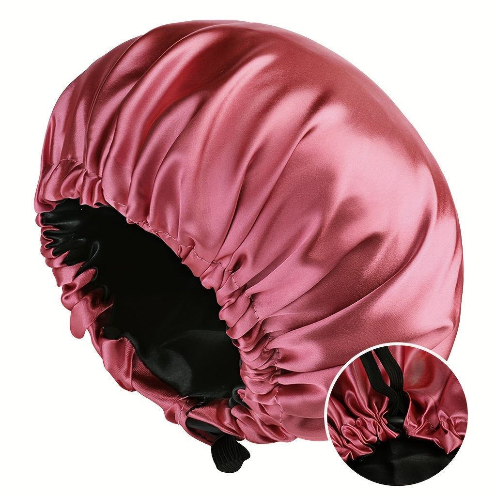 Gorro de Satín Ajustable para Dormir - Protección para Cabello Rizado