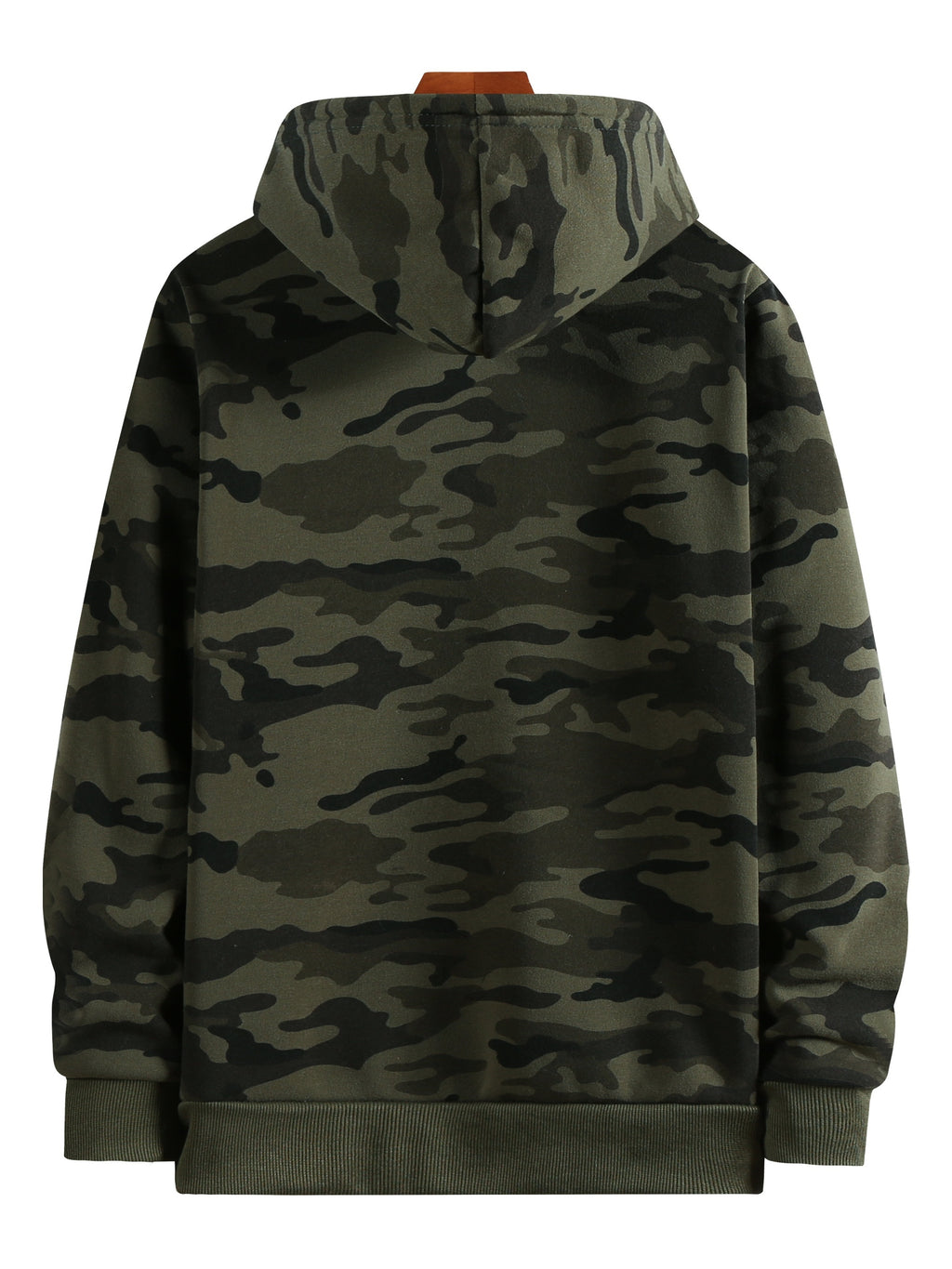 Men's Camouflage Loose Pullover Hooded Fleece Sweatshirt for Autumn And Winter, Hooded, Fleece