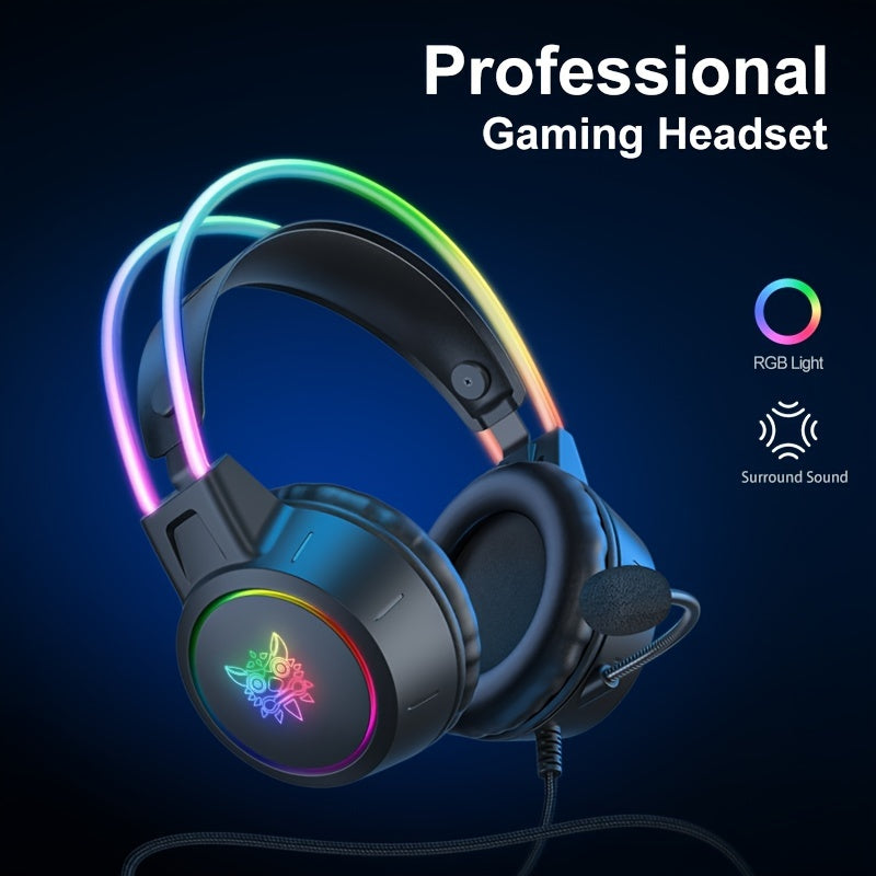 🎧 ONIKUMA Audífonos Gamer con Micrófono Antirruido Sonido Estéreo Inmersivo | Plug & Play para PC, Laptop y Streaming